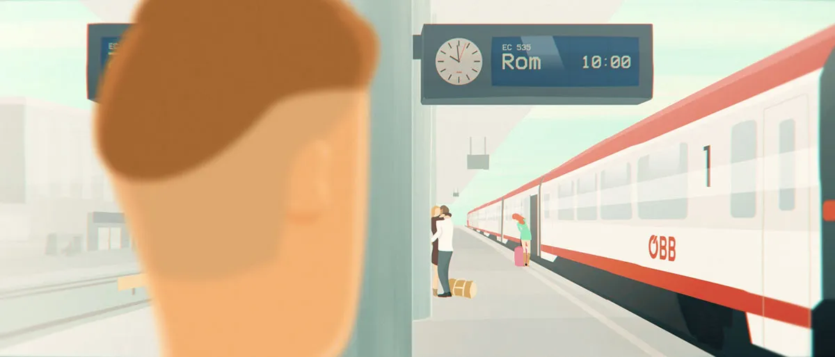 Imagevideo für ÖBB von Polarfux - Szene Bahn am Bahnsteig