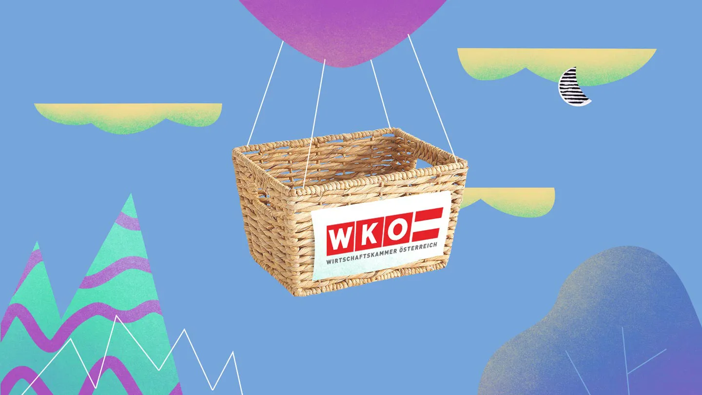 Erklärvideo für WKO von Polarfux - Heißluftballon mit Logo