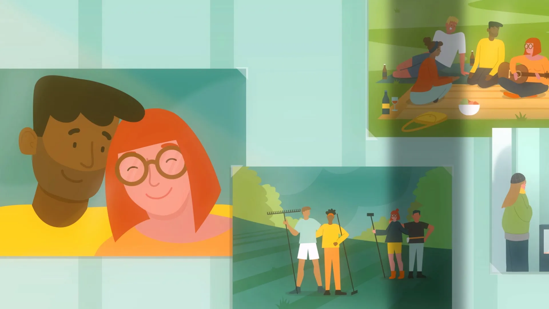 Erklärvideo für Vergissmeinnicht.at von Polarfux - Szene Wand mit Bildern